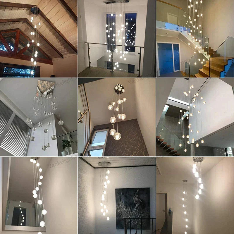 DecorBites™ Crystal Bubble Ball Pendant Light for Home Decor and Hospitality Spaces