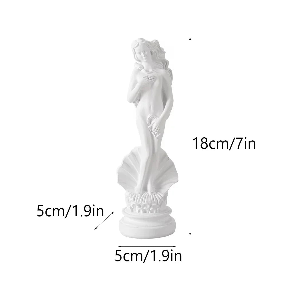 DecorBites™ 18cm Aphrodite Sculpture: Greek Goddess Statue for Home & Office Decor
