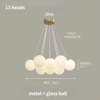 Nordic White Glass Globe Cluster Pendant Light