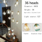 Modern Spiral Staircase Crystal Globe Pendant Chandelier