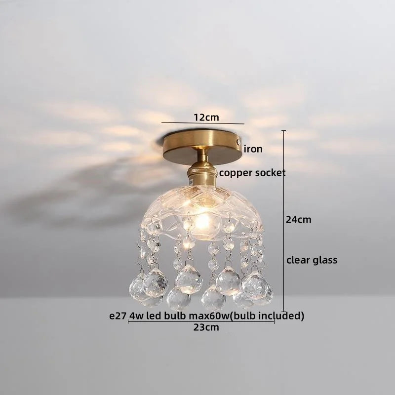 Plafonnier LED DecorBites™ en verre vert pour l'éclairage de salon et de couloir