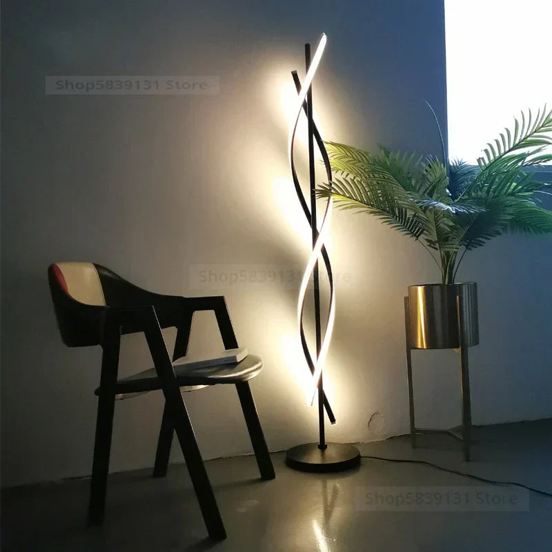 مصباح أرضي LED أكريليك فني من DecorBites™ ديكور منزلي عصري لغرفة المعيشة وغرفة النوم