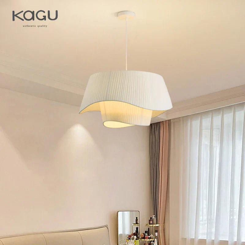 DecorBites™ Cream Fabric Chandelier: Retro Nordic Attic Light for Bedroom, Living Room, Dining Room