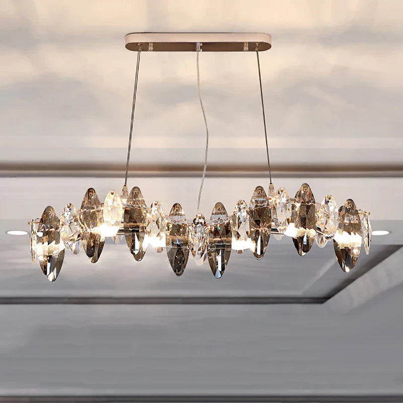 DecorBites™ كريستال 2024 ثريا إضاءة LED لغرفة الطعام والمعيشة