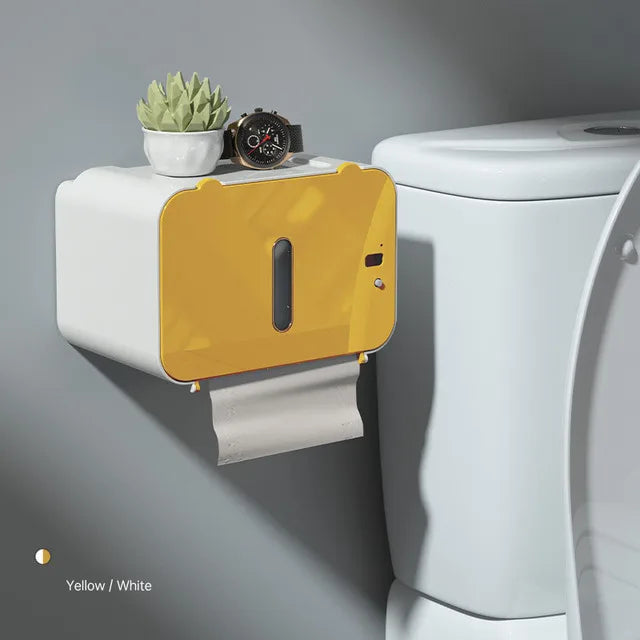 DecorBites™ Induction Toilet Paper Holder Shelf for Bathroom Accessories