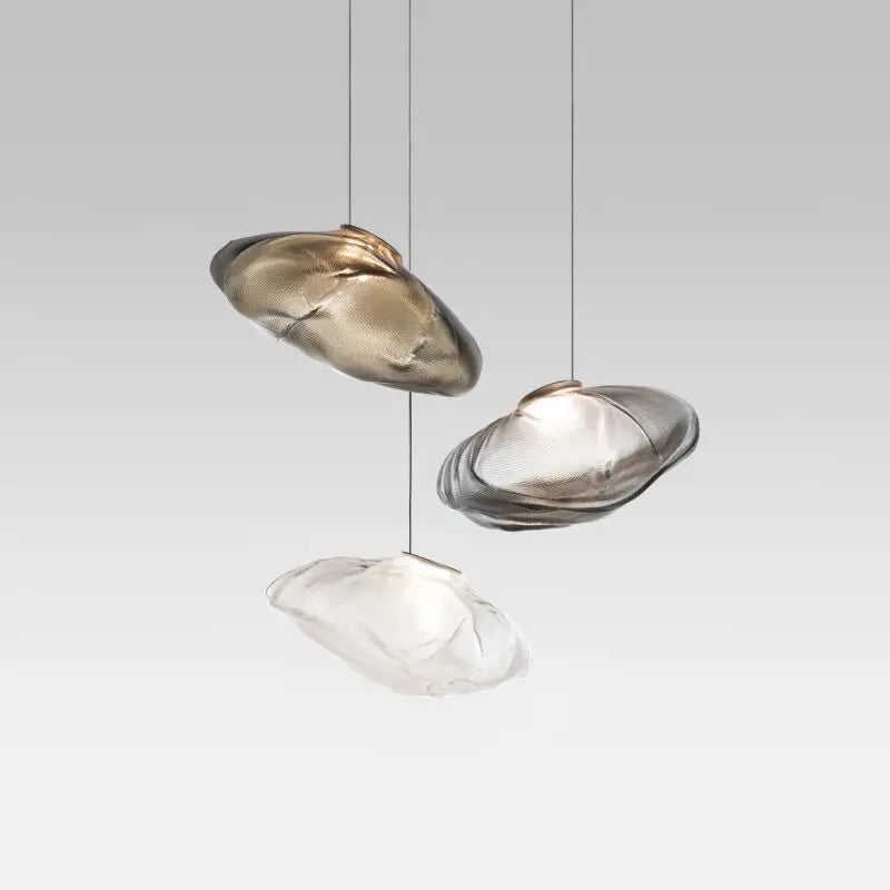 DecorBites™ Glass Cloud Chandelier LED Pendant Lamp for Villa Staircase & Hotel