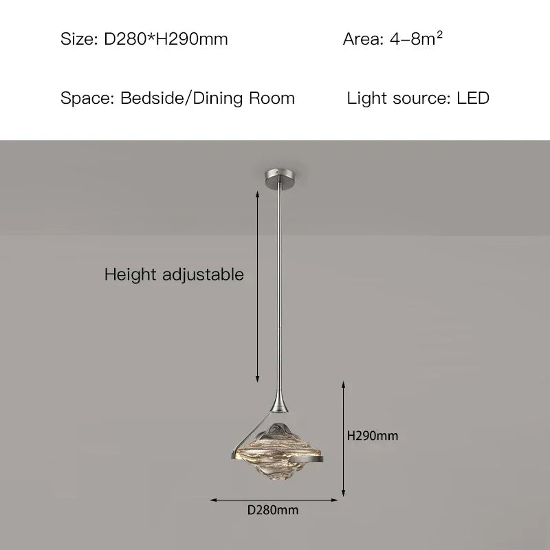 DecorBites™ Gold LED Pendant Lamp: Modern Luxury Style for Bedroom, Living Room, Dining Room