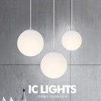 Frosted White Acrylic Globe Pendant Light