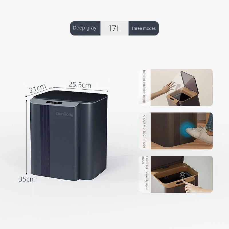 DecorBites™ 20L Smart Sensor Trash Can: Luxury Garbage Bucket for Kitchen, Bathroom, and Toilet