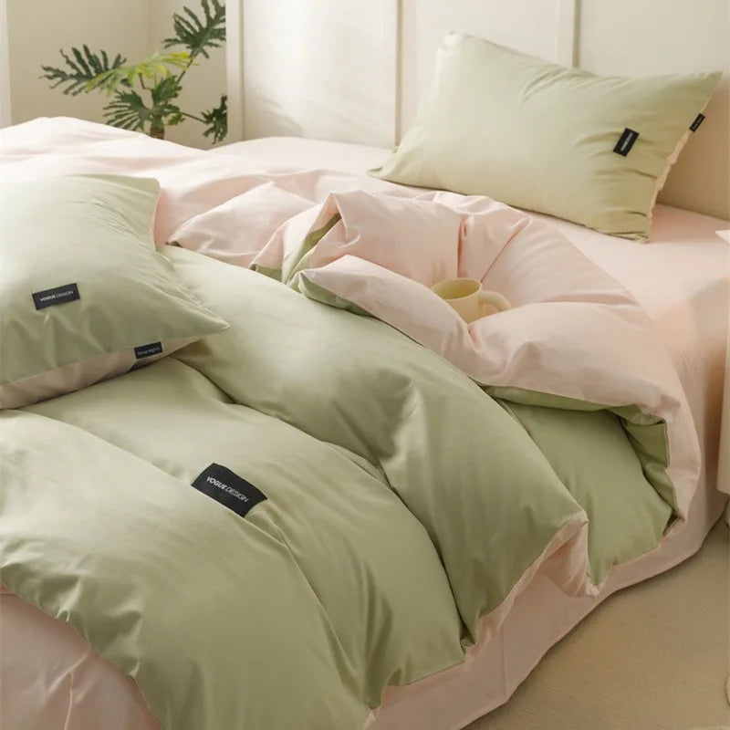 DecorBites™ Cotton Bedding Set Super Soft Comforter All Season Home Textile