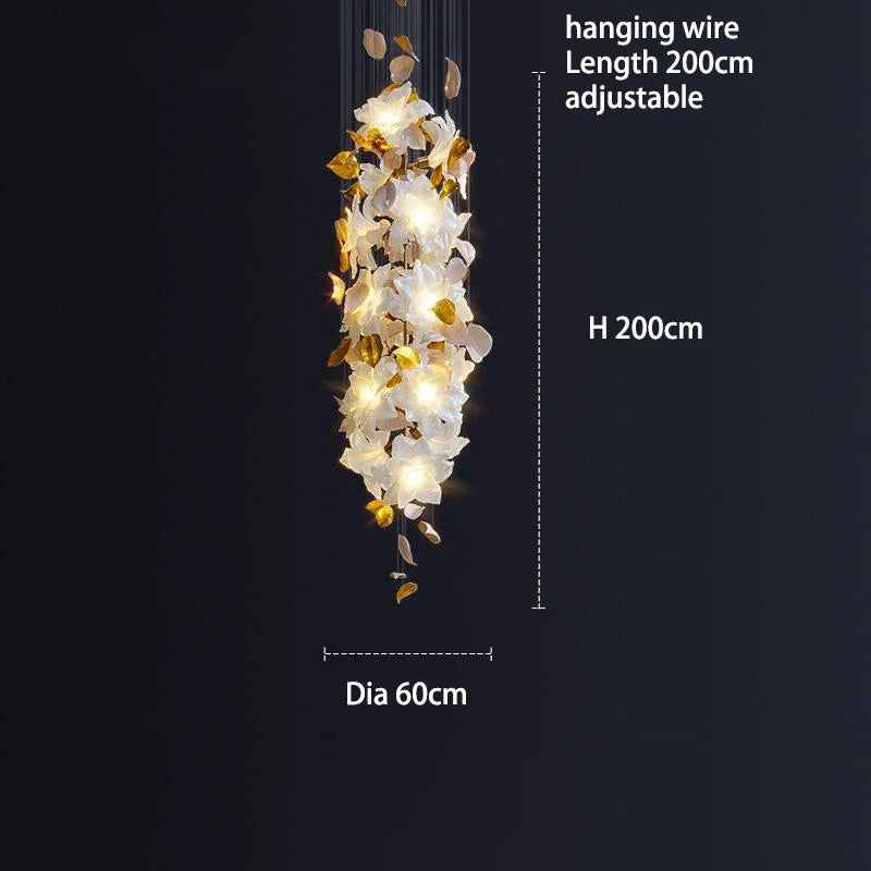 DecorBites™ Crystal Flower Luxury Chandelier for Home Decor