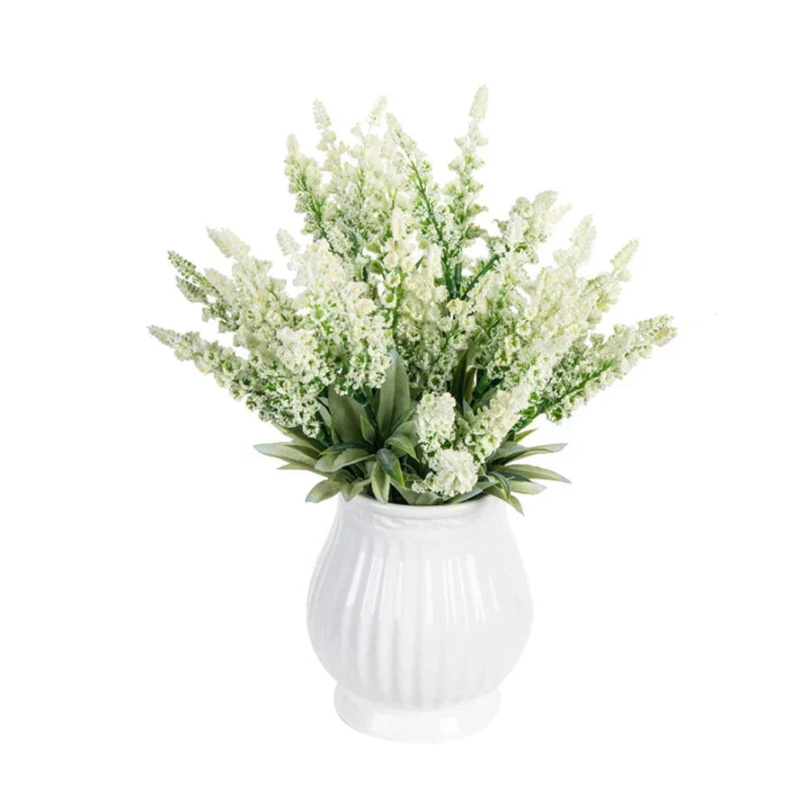 DecorBites™ زهرة رغوية باللافندر، مزهرية لغرفة المعيشة، باقة زفاف، ديكور قوس وردي للحديقة