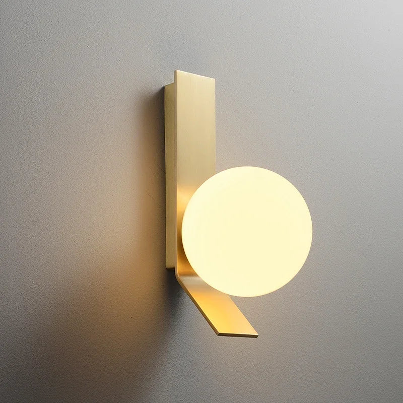 DecorBites™ Glass Ball LED Wall Sconce, Elegant Indoors Lighting for Bedroom & Living Room