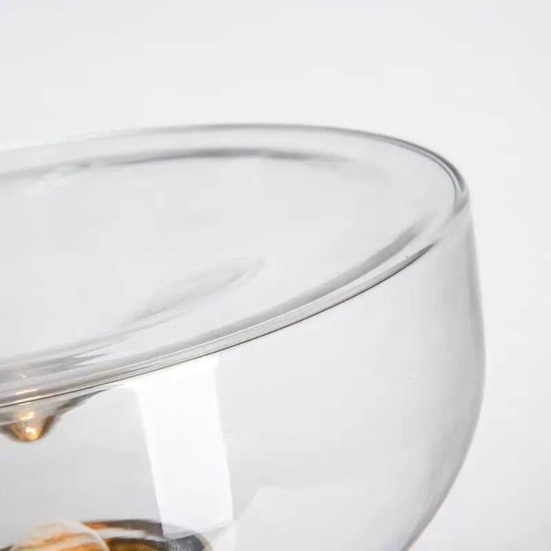 DecorBites™ Aella Table Lamp: Elegant Clear Glass Luxury Art Desk Lamp for Office, Bedroom, and Foyer
