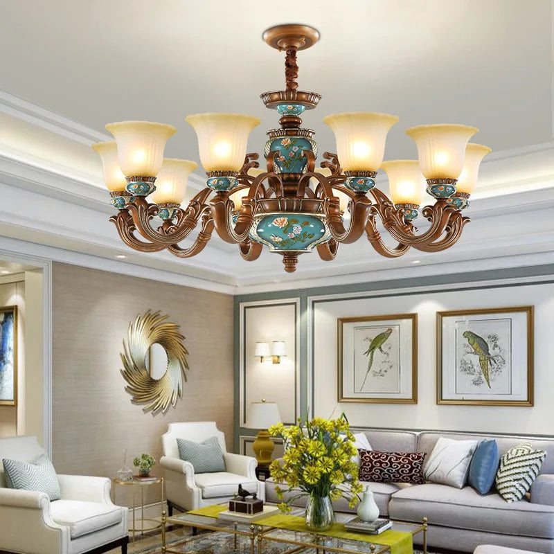 ثريا DecorBites™ الكلاسيكية من الراتنج لإنارة فاخرة لغرفة المعيشة وغرفة الطعام وغرفة النوم