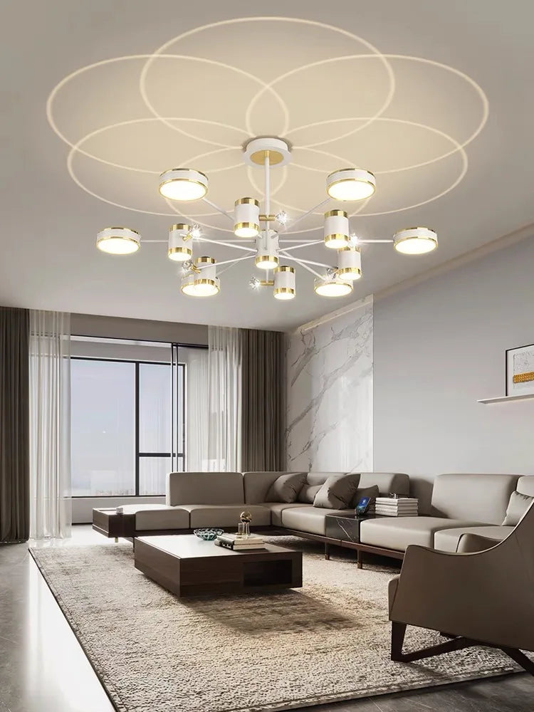 DecorBites™ ثريا LED: مصباح سقف ذكي حديث بجهاز تحكم عن بعد لغرفة المعيشة وغرفة النوم وغرفة الطعام والمطبخ