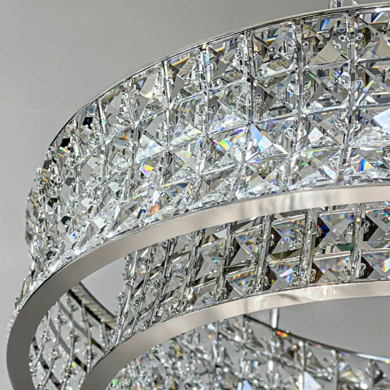 Lustre de luxe en cristal K9 DecorBites™ pour restaurant, bar, hôtel, lampes LED