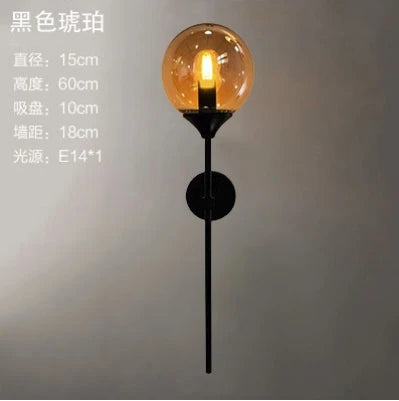 DecorBites™ مصباح حائط زجاجي ذهبي LED داخلي للمطبخ والحمام
