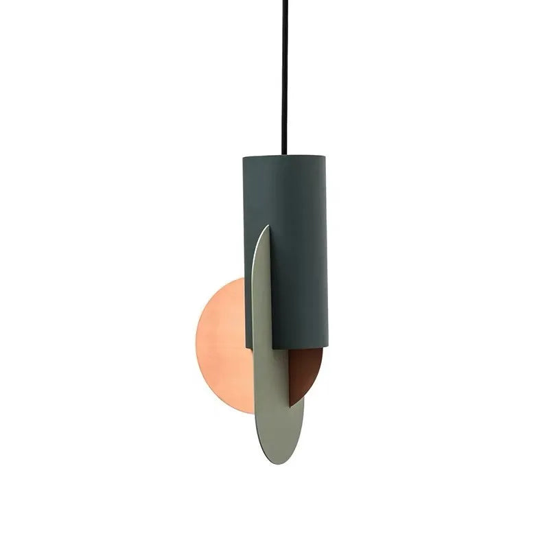 مصباح تعليق LED أسطواني أخضر DecorBites™ - مصباح معلق Nordic حديث برأس واحد