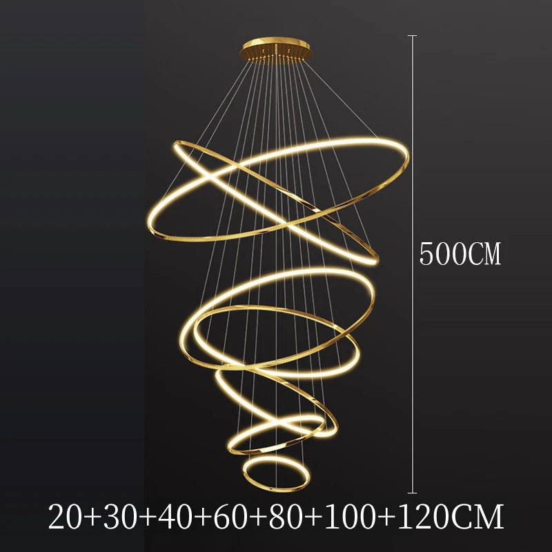 Nordic Acrylic Iron LED Pendant Light Chandelier