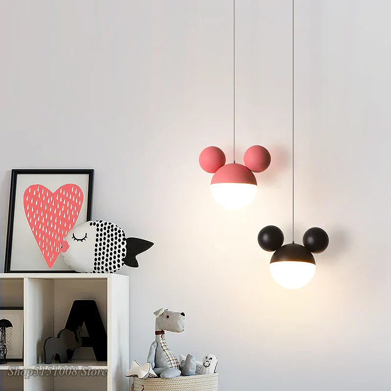 مصباح معلق بتصميم رسوم متحركة LED من DecorBites™ للأطفال، مصباح ميكي برينسيس معلق لحماية العين