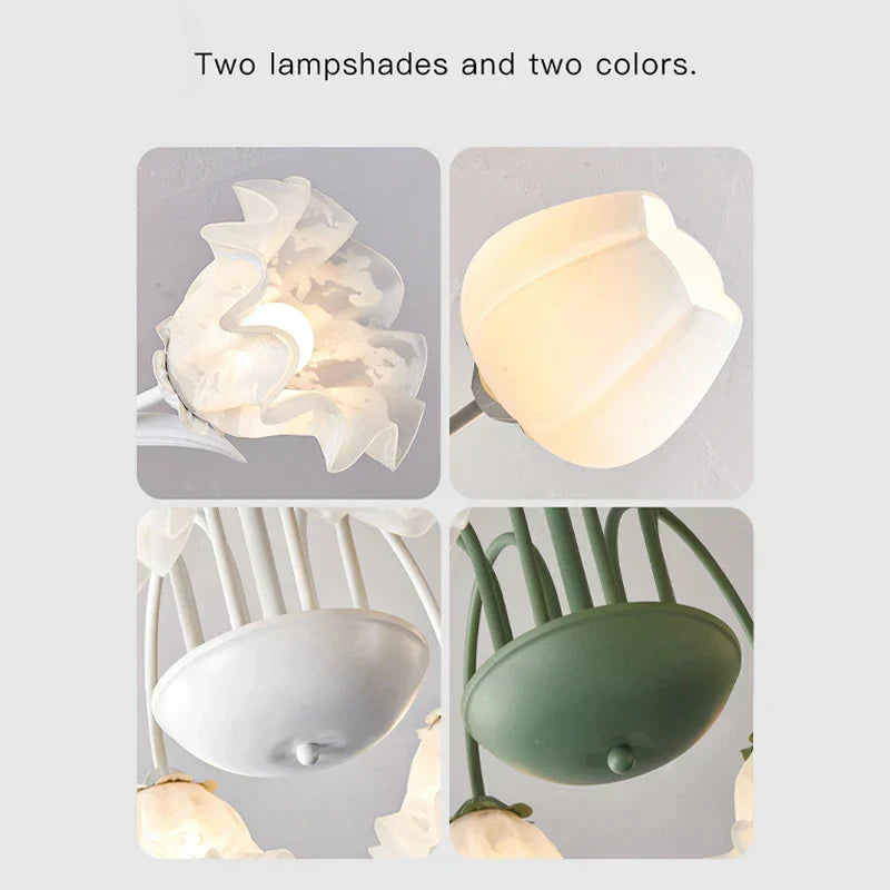 DecorBites™ 2024 Modern Green White Chandelier Ceiling Hanging Lamp for Living Room Dining Bedroom