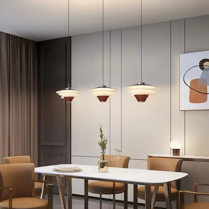 DecorBites™ Cream Wind Milk Glass Pendant Lights LED E27 Modern Kitchen Island Dining