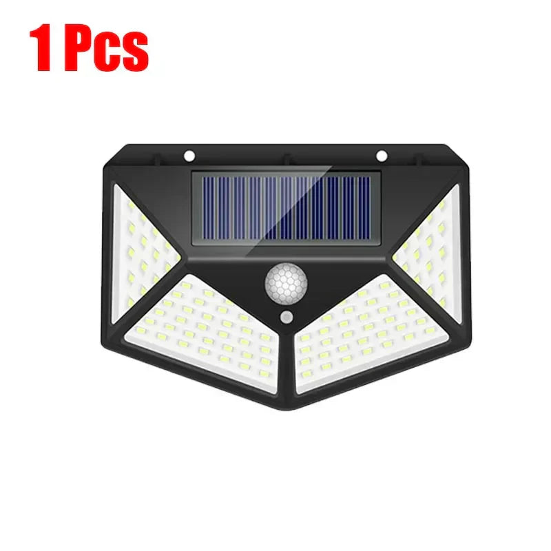 DecorBites™ 100LED Solar Powered Outdoor Wall Lamp with PIR Motion Sensor