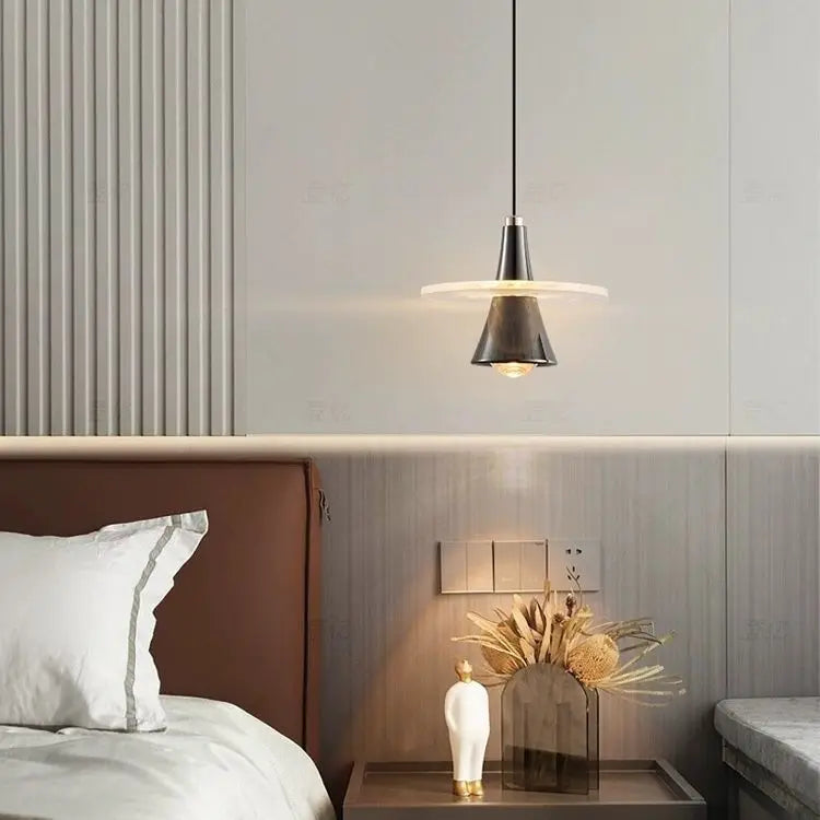 ثريا طبق طائر LED من DecorBites™ مصباح معلق عصري لغرفة الطعام والنوم - مصمم Frisbi إيطالي