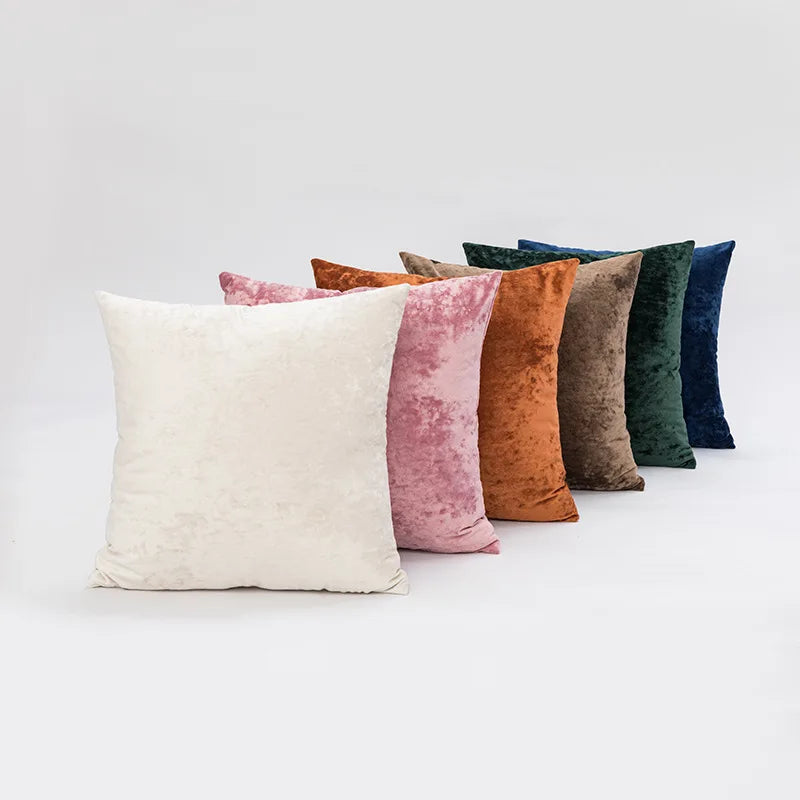 DecorBites™ Dark Grain Velvet Pillow Cover - 45x45cm