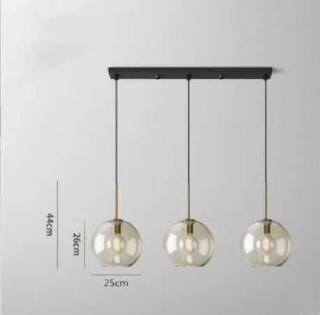 ثريا إضاءة معلقة زجاجية صناعية كلاسيكية DecorBites™ LED للمطاعم والمطابخ