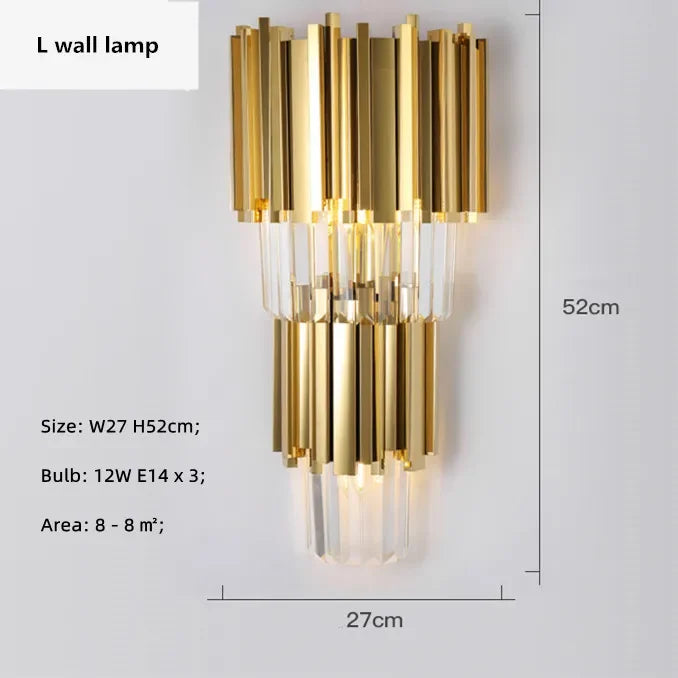 DecorBites™ ثريا كريستال ذهبية: إضاءة LED متدلية فاخرة وعصرية لديكور غرف المعيشة والطعام والنوم