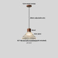 DecorBites™ مصباح معلق LED خشبي على الطراز الياباني، مصباح تعليق زجاجي شفاف قابل للتعديل
