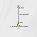 DecorBites™ Copper Yellow LED Pendant Light Fixture for Dining Room and Kitchen