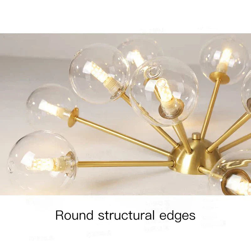DecorBites™ Glass Ball LED Ceiling Chandelier for Modern Living Room and Bedroom Lighting