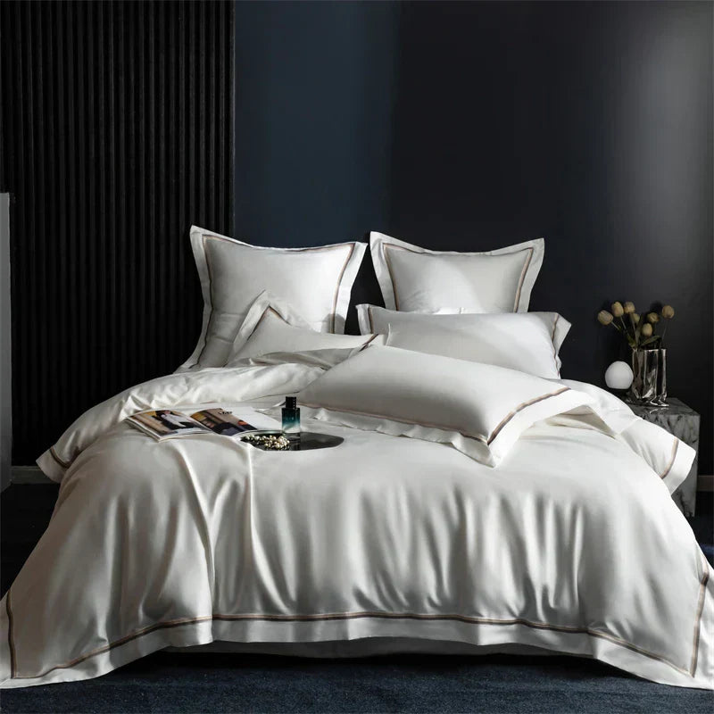DecorBites™ 1000TC Egyptian Cotton Hotel Style Embroidery Bedding Set