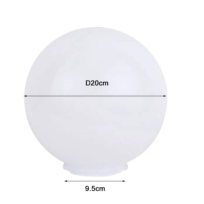 DecorBites™ Acrylic Round Globe Lamp Shade for Outdoor Post Pillar Lawn Lighting