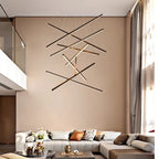 Modern Black Multi-Light LED Pendant Chandelier