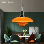 Danish Three-Layer Dish Glass Pendant Light