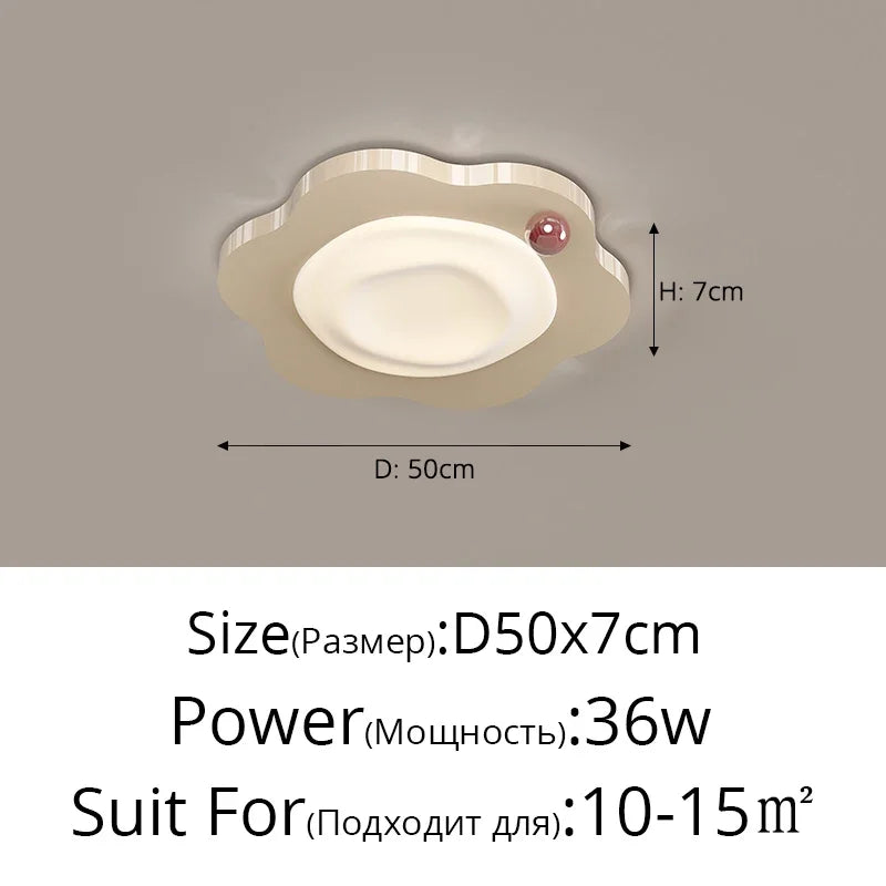 DecorBites™ Cream Style LED Ceiling Light for Bedroom and Living Room Decor
