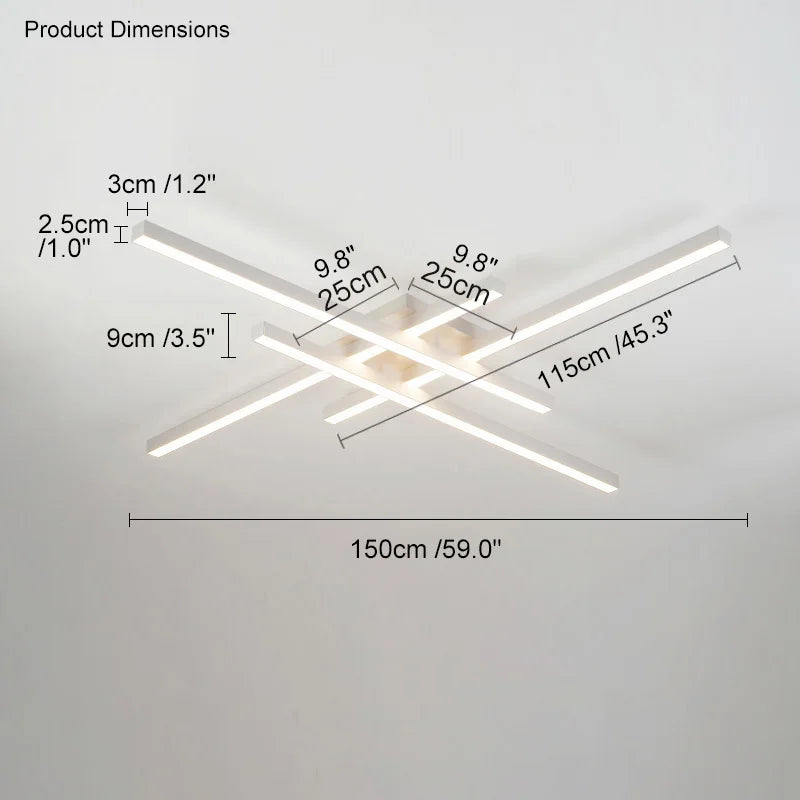 DecorBites™ Black Chandelier LED Ceiling Lamp for Master Bedroom Living Room Energy Saving Light