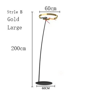DecorBites™ Circular Luminescence LED Floor Lamp for Elegant Living Spaces