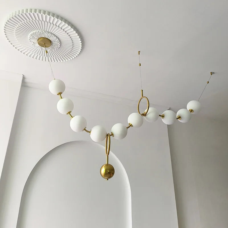DecorBites™ Glass Ball Pendant Chandelier: Nordic Luxury Ceiling Light