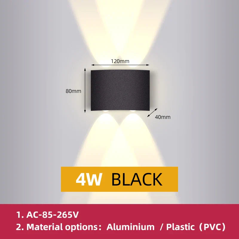 DecorBites™ LED Wall Light: Waterproof Indoor Outdoor Decor Lamp for Bedroom Living Room