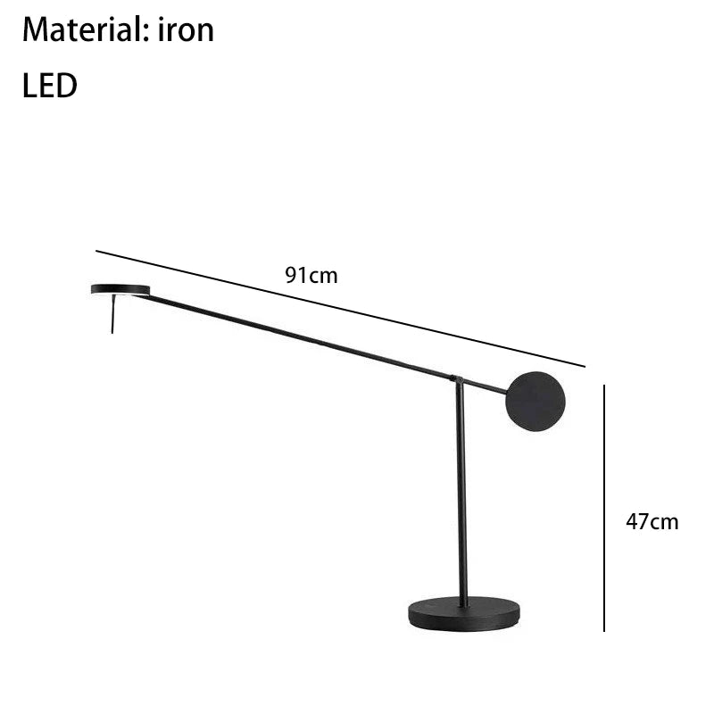 DecorBites™ Adjustable Swing Arm Black Wall Lamp for Bedroom & Study Room