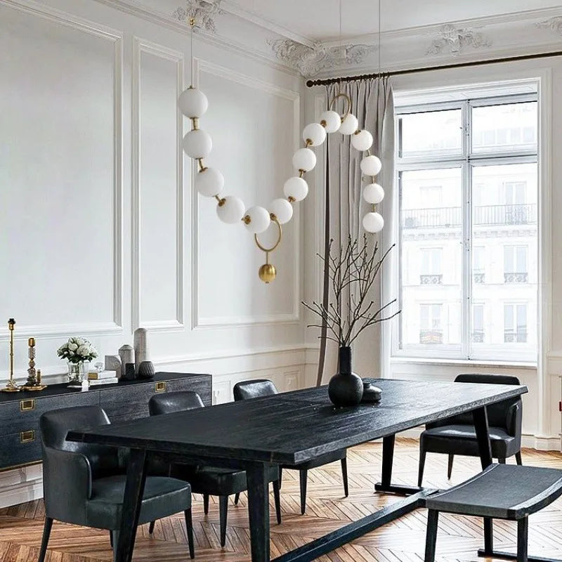 DecorBites™ Glass Ball Pendant Chandelier: Nordic Luxury Ceiling Light