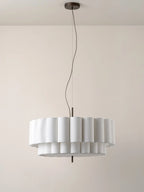 Wabi-Sabi White Fabric Pendant Light