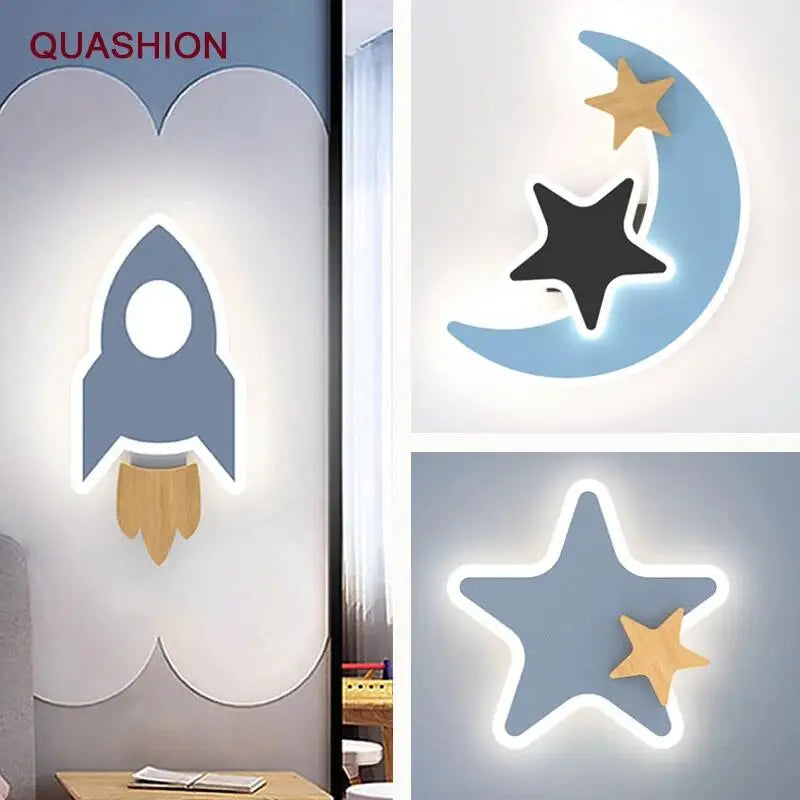 مصباح حائط LED بتصميم كرتوني للأطفال من DecorBites™: إضاءة غرفة نوم عصرية، لطيفة، ومبتكرة