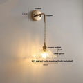 DecorBites™ Clear Glass LED Wall Light | Modern Adjustable Nordic Copper Lamp Fixtures
