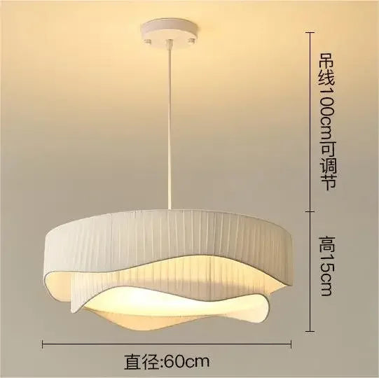 DecorBites™ Designer LED Fabric Pendant Light for Bedroom, Home Decor, Hanging Chandelier